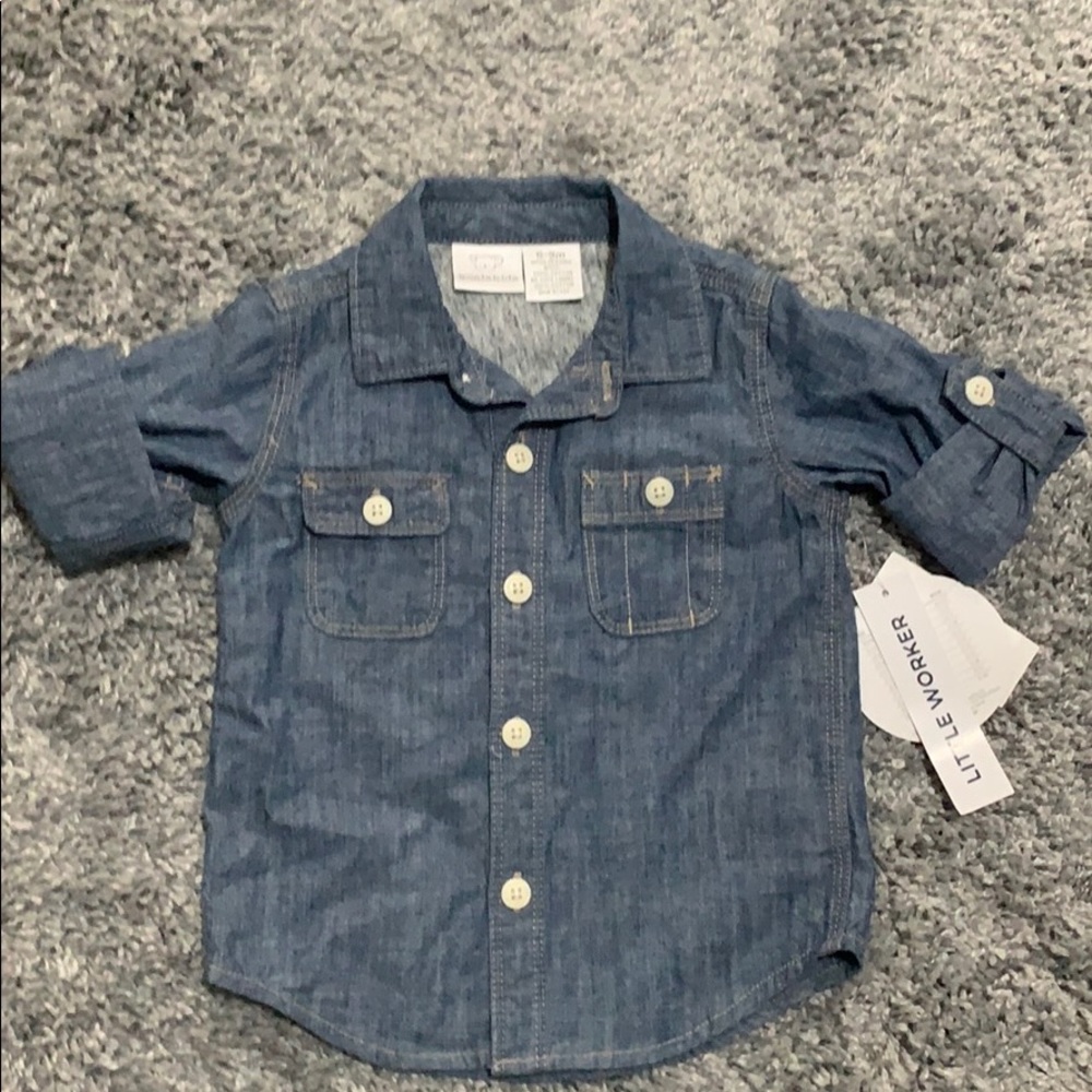 Boys blue jean shirt